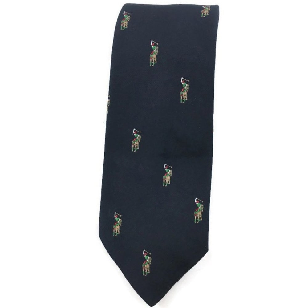 FLYING SCOTSMAN Navy Blue Necktie Tie Polo Player